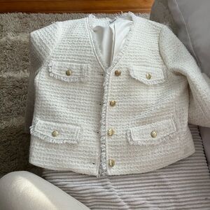 J.Crew Cream Textured Blazer